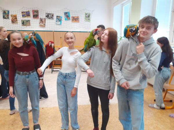Exotické ptactvo u nás ve škole